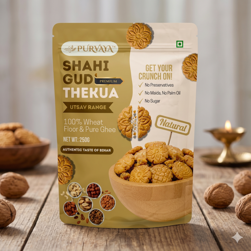 Shahi Gud DryFruit Thekua: Authentic Indian Sweet Snacks | 250g Pack