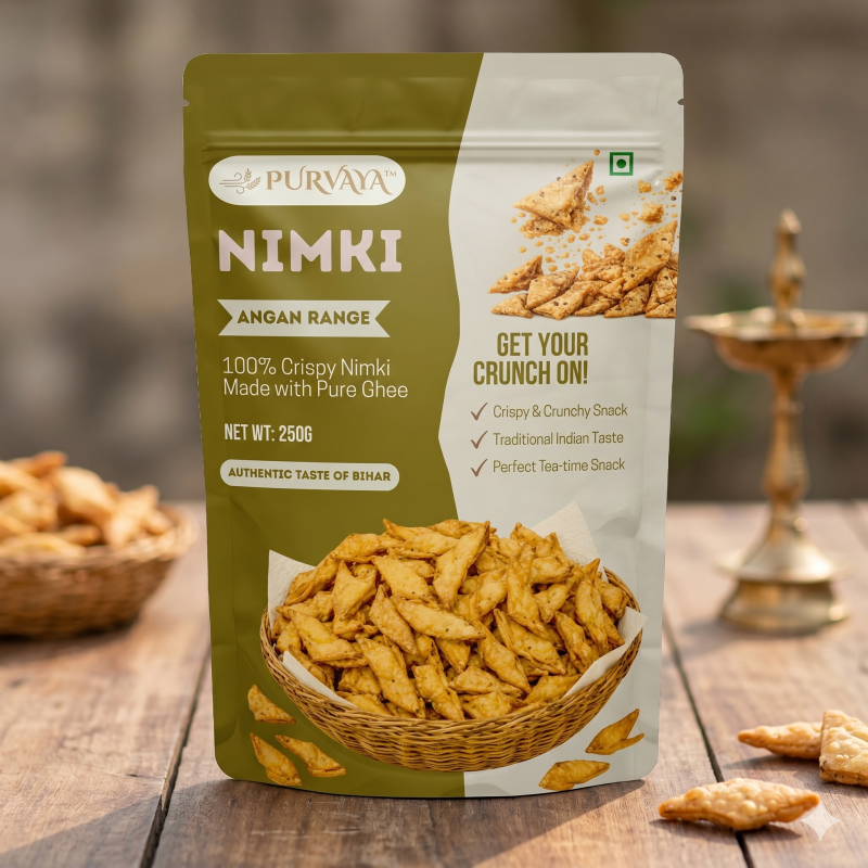 Ajwain Nimki: Crispy, Savory Indian Snack - Perfect for Tea Time & Parties | 250g
