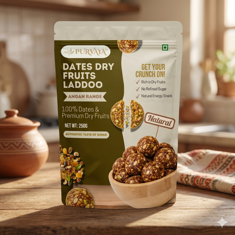 Premium Dates & Dry Fruits Laddoo | Healthy Indian Sweet Snack | 250g
